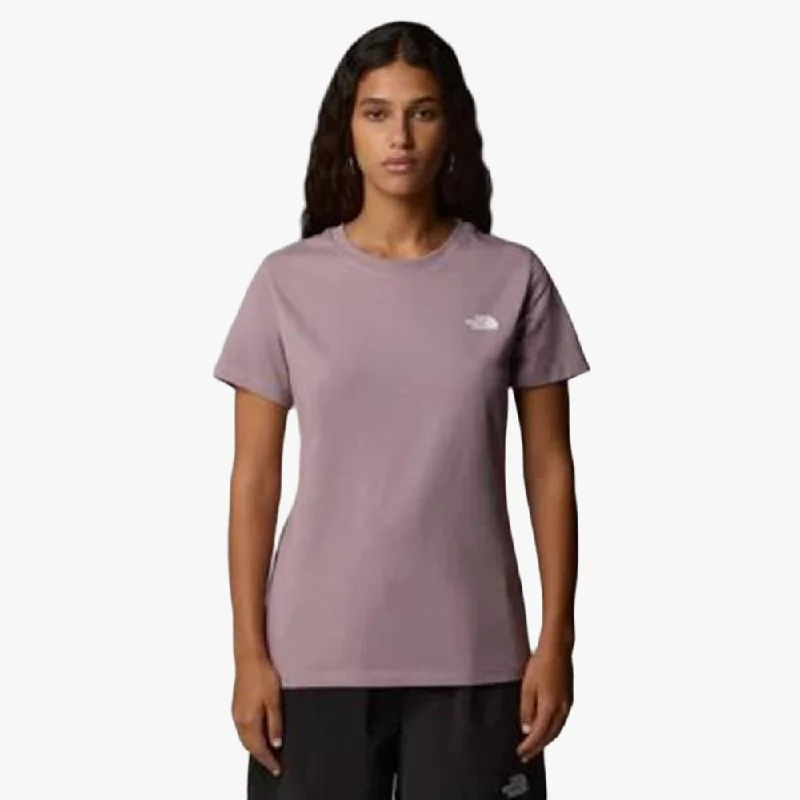 The North Face Womens Simple Dome Short Sleeve Tee Purple Chalk