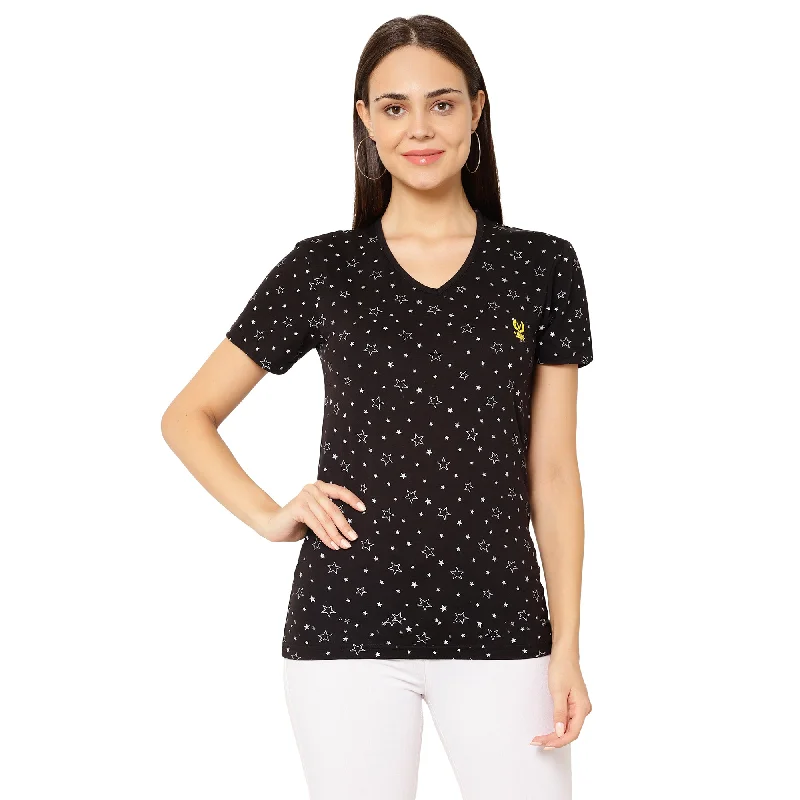 Vimal Jonney Black Color T-shirt For Women