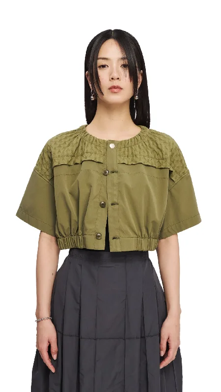 Cropped Military Jacket Striped Jacket Polka Dot Jacket Floral Jacket