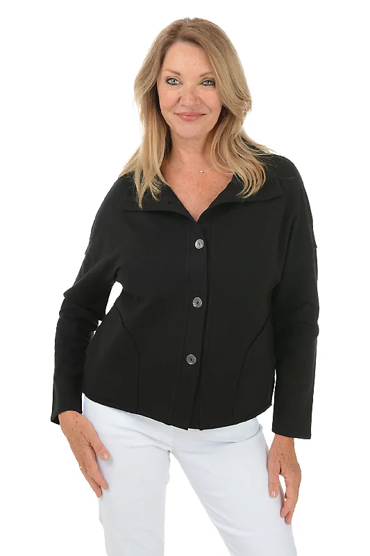 French Terry Curved Pocket Jacket Oversized Jacket Tailored Jacket Straight Jacket