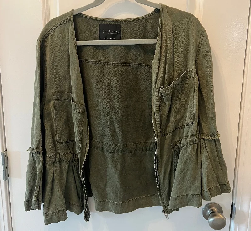 Anthropologie Sanctuary Military Frill Peplum Jacket Women’s Size Small Cadet Tiered Jacket Buttoned Jacket Zippered Jacket