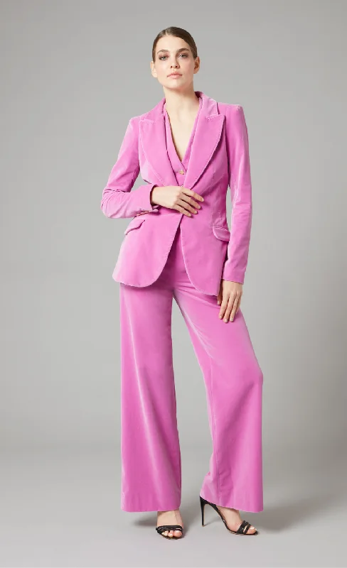 Clove Velvet Jacket - Carnation Print Jacket Jacquard Jacket Patchwork Jacket