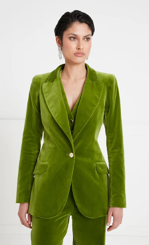 Clove Velvet Jacket - Chartreuse Trench Coat Raincoat Waterproof Jacket