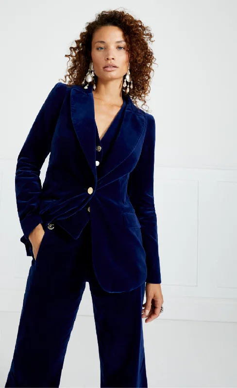 Clove Velvet Jacket - Dark Sapphire Anorak Shell Jacket Lightweight Jacket