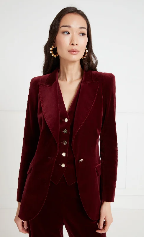 Clove Velvet Jacket - Fig Quilted Jacket Puffer Jacket Insulated Jacket
