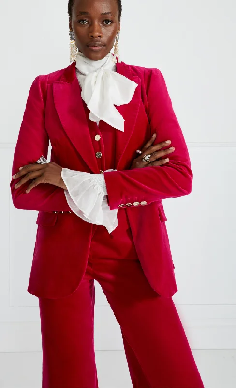 Clove Velvet Jacket - Hot Pink Corduroy Jacket Velvet Jacket Brocade Jacket