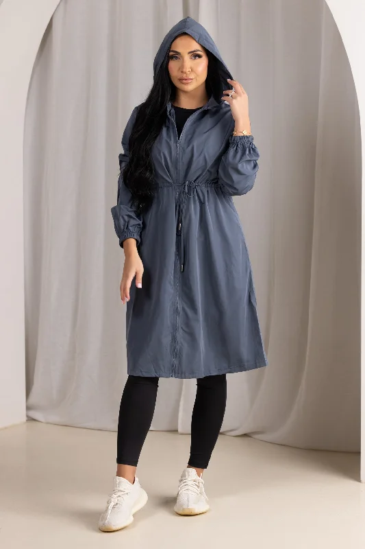 Eminent Parachute Jacket Notch Collar Peter Pan Collar Cowl Neck