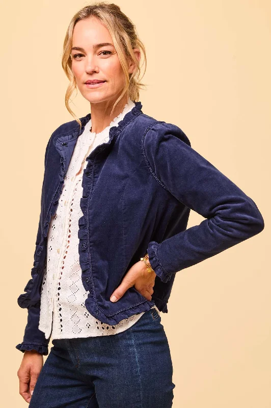 Frances Corduroy Jacket | Navy Wool Jacket Cashmere Jacket Tweed Jacket