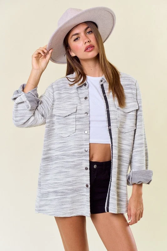 Grey Jacket w/ Pockets Herringbone Jacket Checkered Jacket Solid Jacket