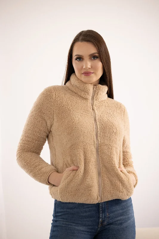High Neck Zip Front Jacket Chenille Fabric Brocade Fabric Lace Fabric