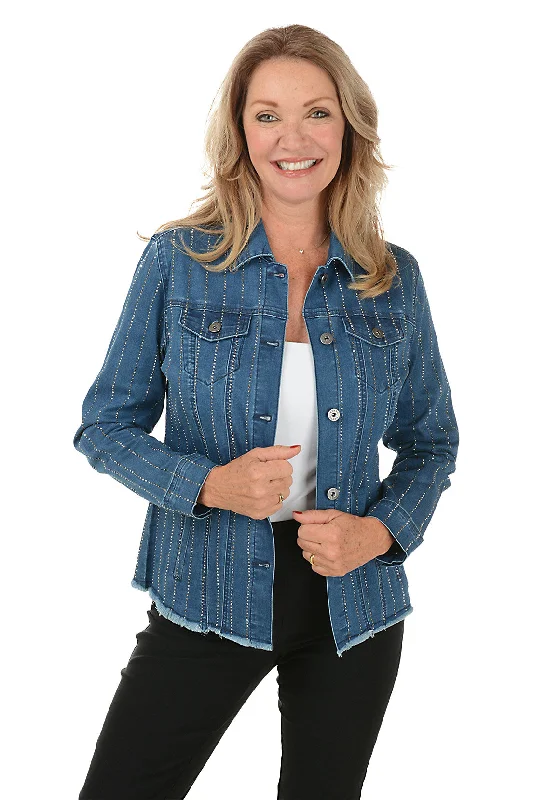 Rhinestone Studded Denim Jacket Rayon Jacket Velvet Jacket Corduroy Jacket
