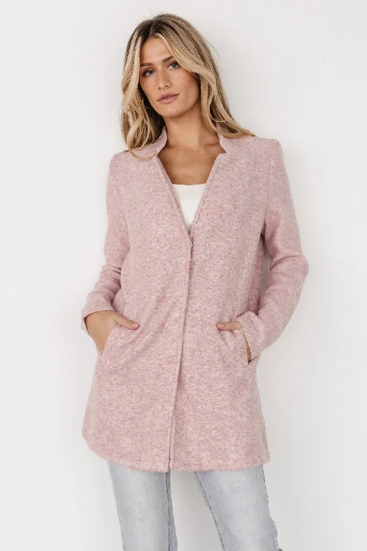 Knoll Notch Jacket | Vintage Rose Zip Front Button Front Snap Front