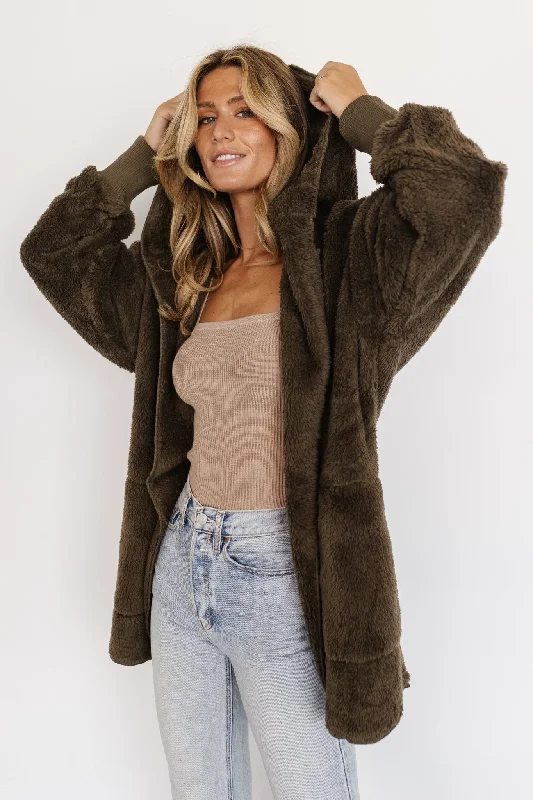 Melrose Teddy Jacket | Olive Anorak Shell Jacket Lightweight Jacket