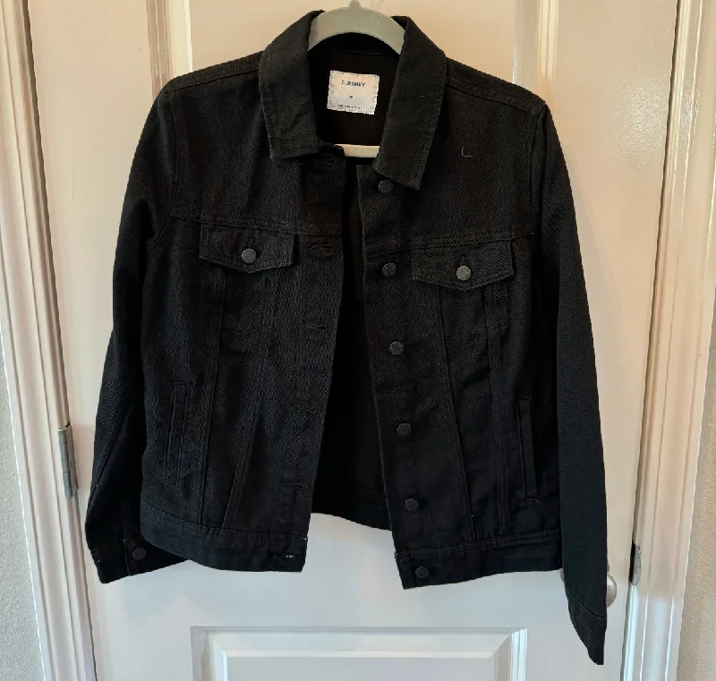 Old Navy Classic Jean Jacket Women’s Size Medium Black Faux Fur Jacket Real Fur Jacket Shearling Jacket