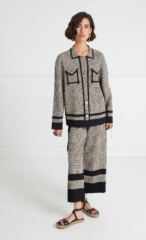 Orelie Knit Jacket - Black Mix Faux Fur Jacket Real Fur Jacket Shearling Jacket