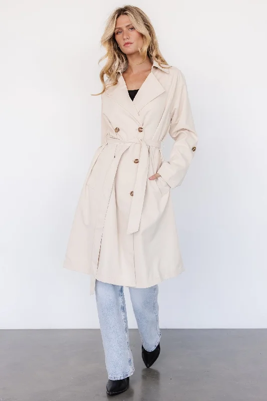 Polina Jacket | Natural Fleece Fabric Down Fabric Feather Fabric