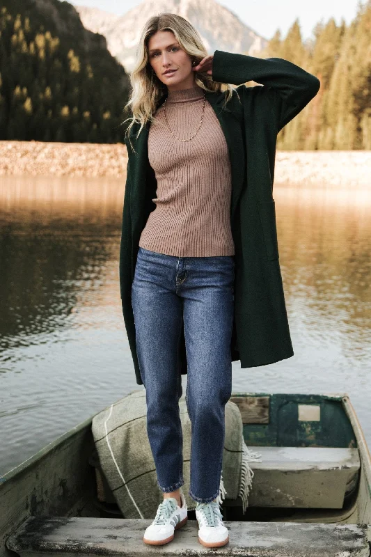 Roland Long Jacket | Dark Green Jacket Blazer Coat