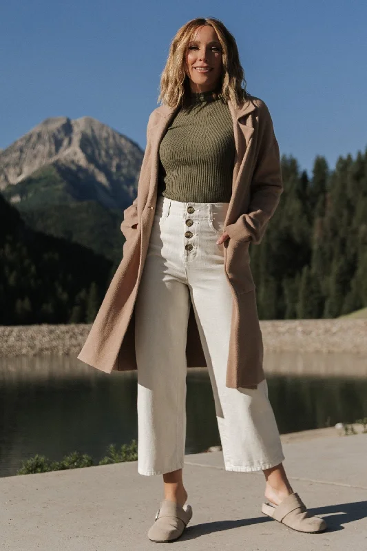 Roland Long Jacket | Light Camel Chenille Fabric Brocade Fabric Lace Fabric