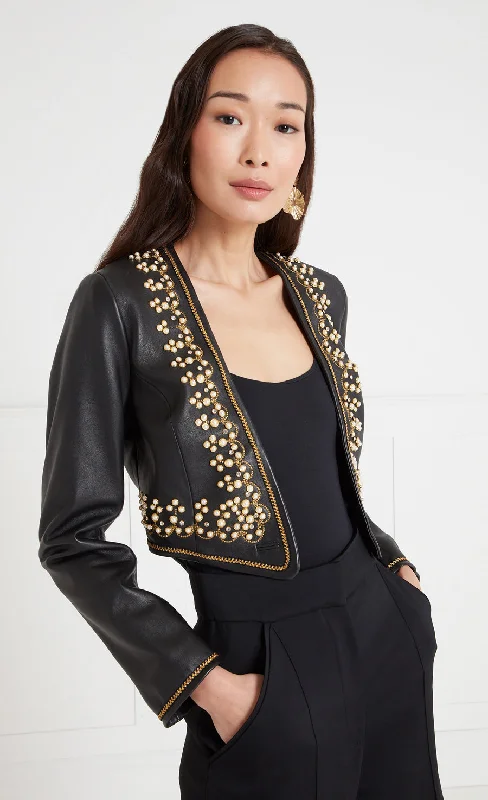 Salerno Cropped Jacket - Black Jacket Blazer Coat