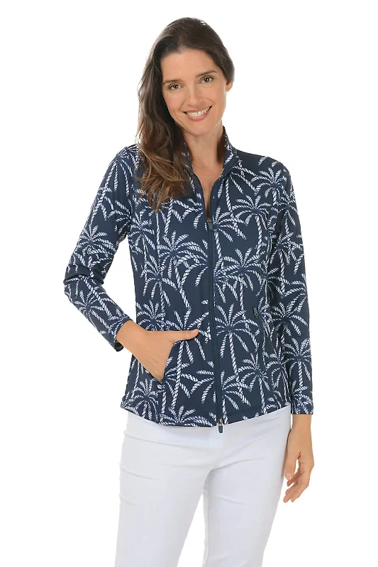 Rope Palms UPF50+ Zip Front Jacket Nylon Fabric Polyester Fabric Spandex Fabric