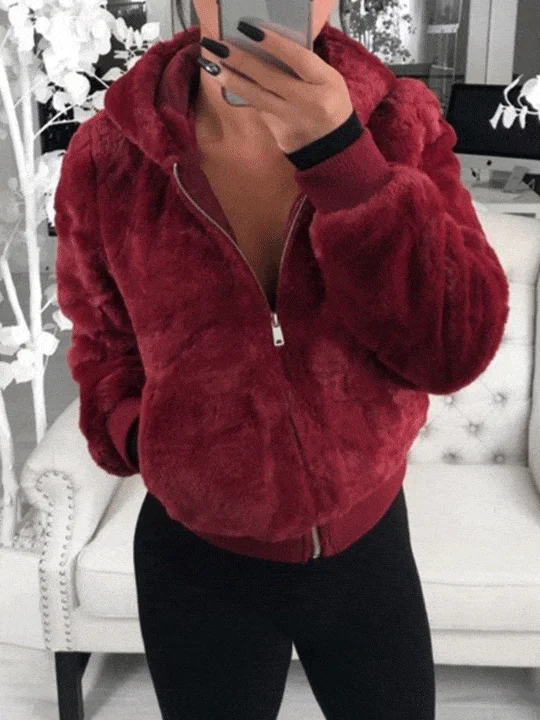 Tie-Dye Hooded Fleece Jacket Herringbone Jacket Checkered Jacket Solid Jacket