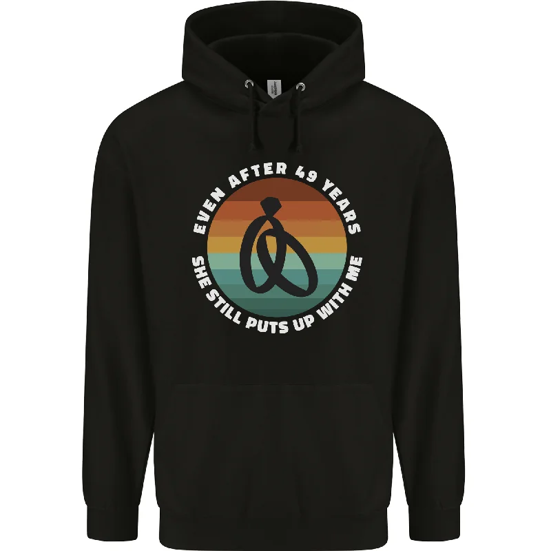 49 Year Wedding Anniversary 49th Marriage Mens 80% Cotton Hoodie Hoodie with Double Zipper Versatile Adjustable 49 Year Wedding Anniversary 49th Marriage Mens 80% Cotton Hoodie Hoodie with Double Zipper Versatile Adjustable