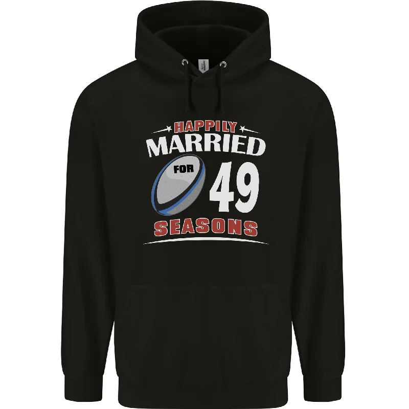 49 Year Wedding Anniversary 49th Rugby Mens 80% Cotton Hoodie Hoodie with Hem Applique Textured Unique 49 Year Wedding Anniversary 49th Rugby Mens 80% Cotton Hoodie Hoodie with Hem Applique Textured Unique