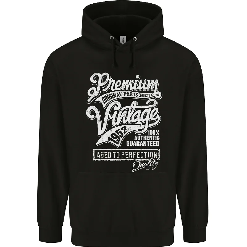 Aged to Perfection Vintage 72nd Birthday 1952 Mens 80% Cotton Hoodie