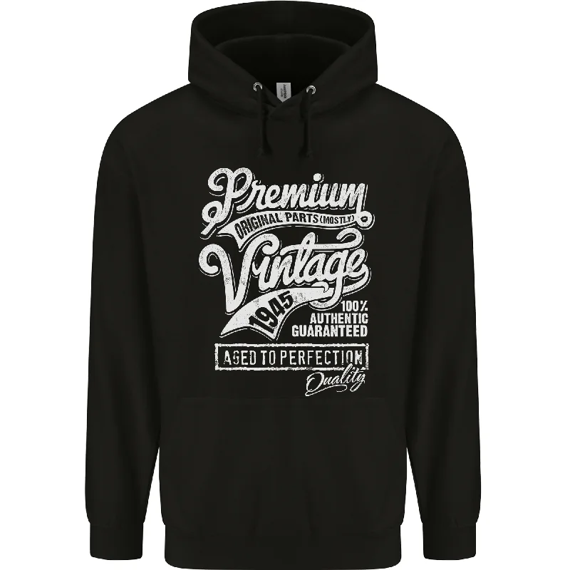 Aged to Perfection Vintage 79th Birthday 1945 Mens 80% Cotton Hoodie