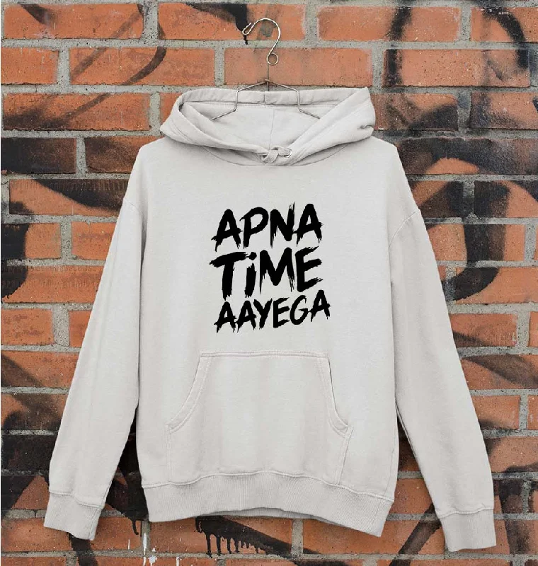 Apna Time Aayega Unisex Hoodie for Men/Women Graphic Hoodie Design Print