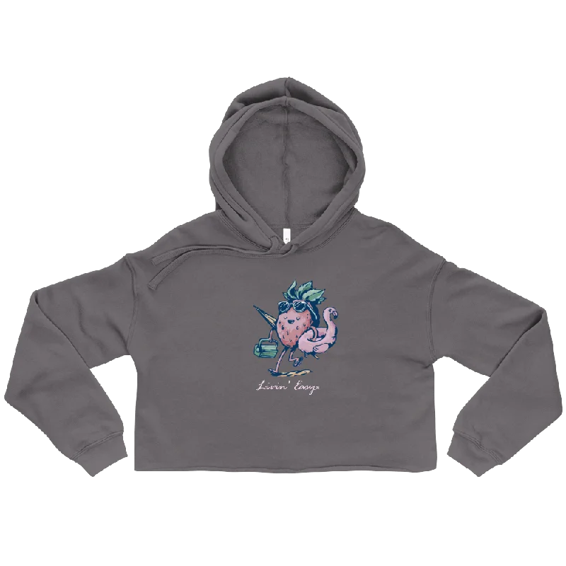 Beach Strawberry Crop Hoodie Hoodie with Hem Drawcord Adjustable Customizable
