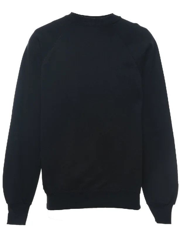 Black Plain Sweatshirt - S