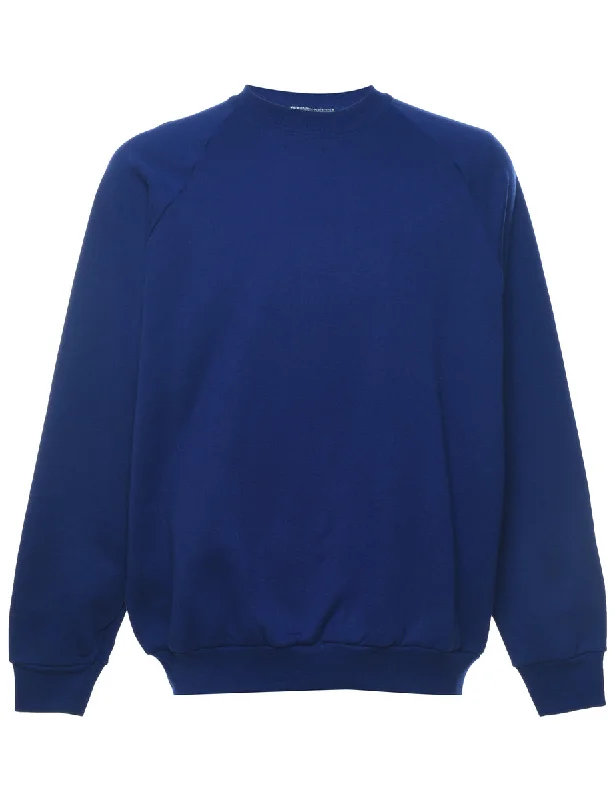 Blue Plain Sweatshirt - XL