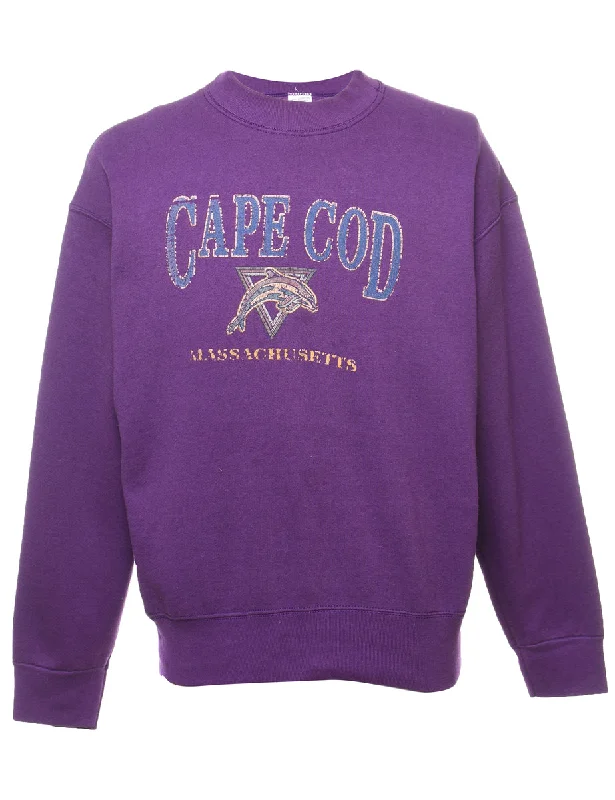 Cape Cod Massachusetts Printed Sweatshirt - L