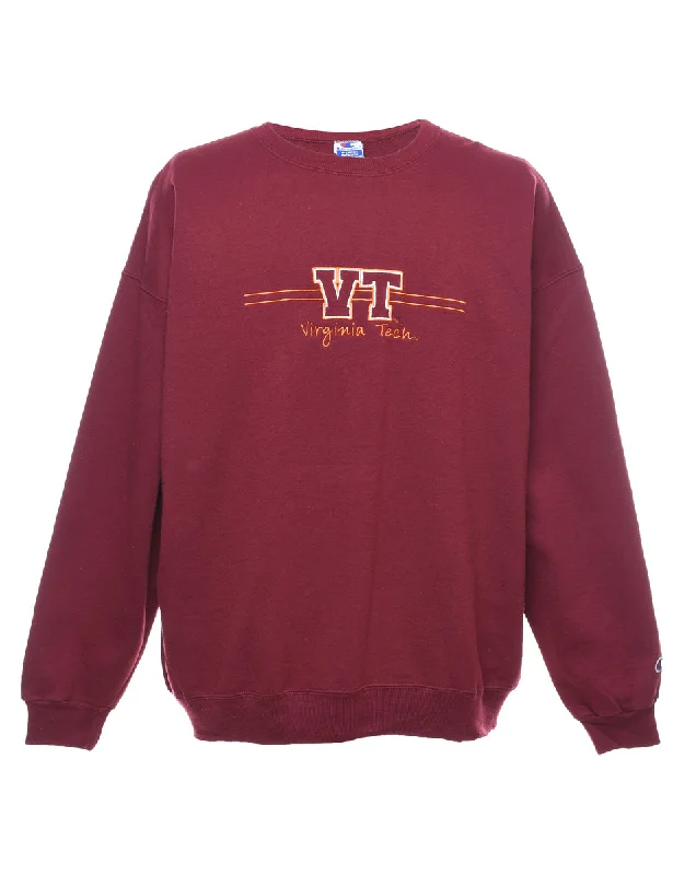 Champion Embroidered Virginia Tech Sweatshirt - XL