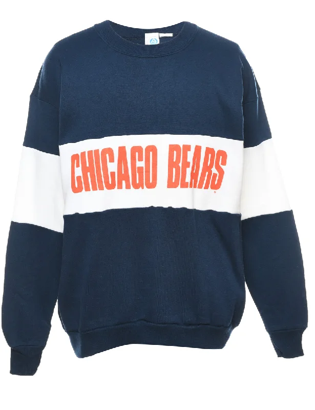 Chicago Bears Navy & Orange Printed Sweatshirt - XL