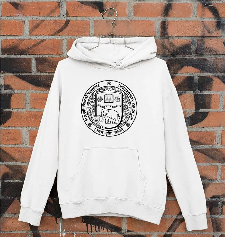 delhi university (DU) Unisex Hoodie for Men/Women Hoodie with Hem Drawcord Adjustable Customizable