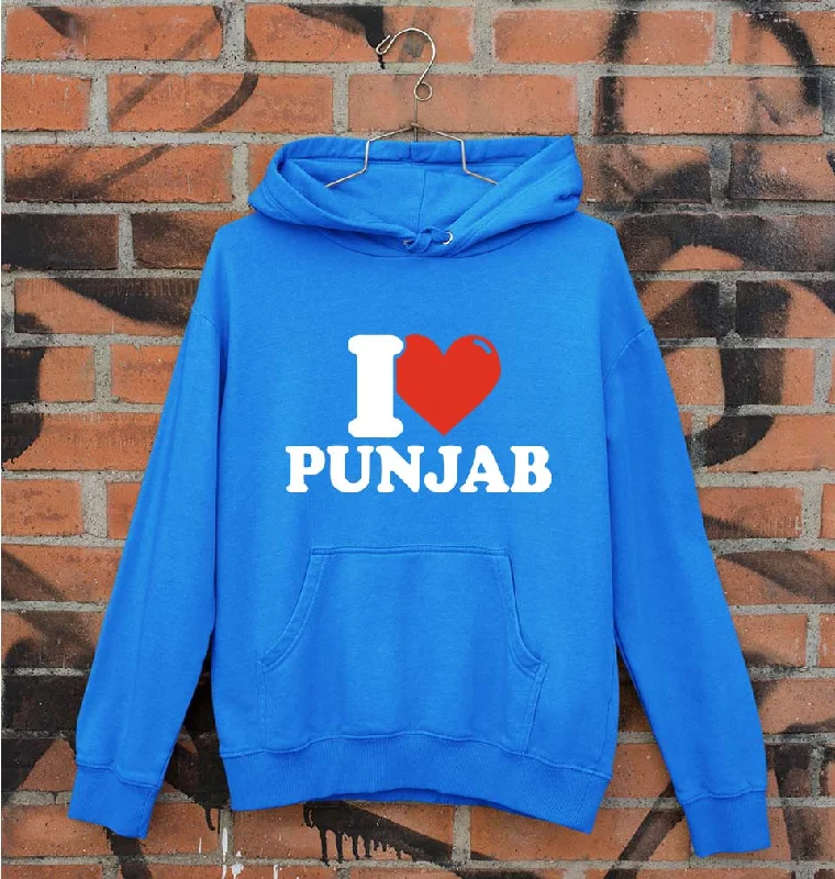 I Love Punjab Unisex Hoodie for Men/Women Hoodie with Set-In Sleeves Structured Classic I Love Punjab Unisex Hoodie for Men/Women Hoodie with Set-In Sleeves Structured Classic