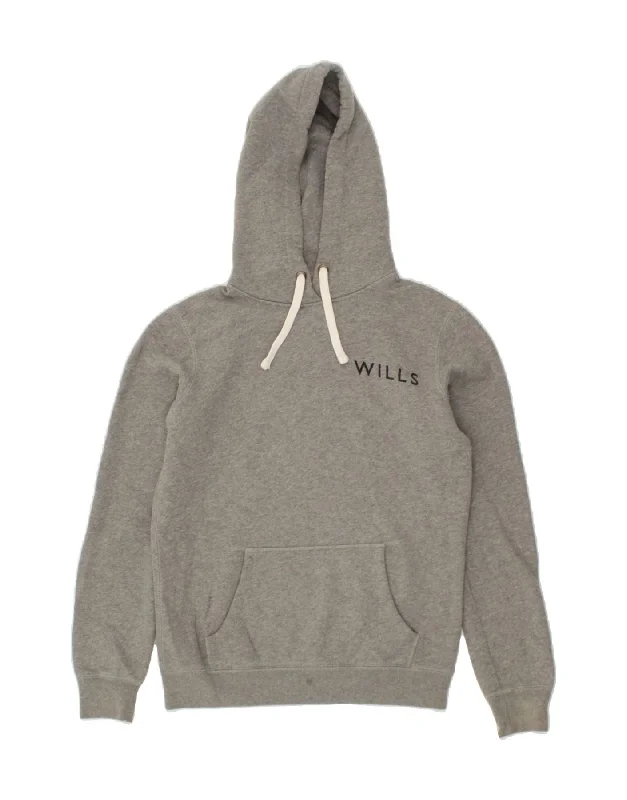 JACK WILLS Womens Graphic Hoodie Jumper UK 6 XS Grey Cotton Hoodie with Rolled Sleeves Casual Relaxed JACK WILLS Womens Graphic Hoodie Jumper UK 6 XS Grey Cotton Hoodie with Rolled Sleeves Casual Relaxed