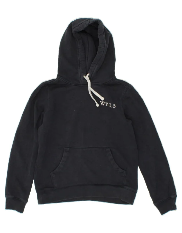JACK WILLS Womens Oversized Hoodie Jumper UK 8 Small Navy Blue Cotton Hoodie with Crew Neck Simple Timeless JACK WILLS Womens Oversized Hoodie Jumper UK 8 Small Navy Blue Cotton Hoodie with Crew Neck Simple Timeless