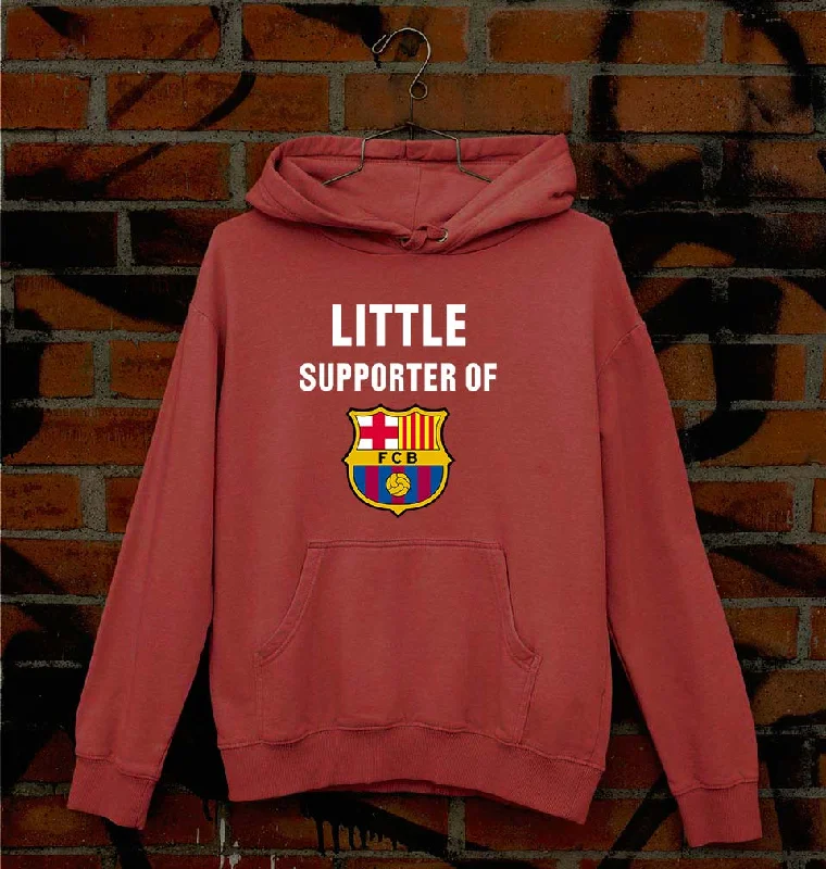 Little Supporter Barcelona Unisex Hoodie for Men/Women Hoodie with Puffed Sleeves Voluminous Trendy