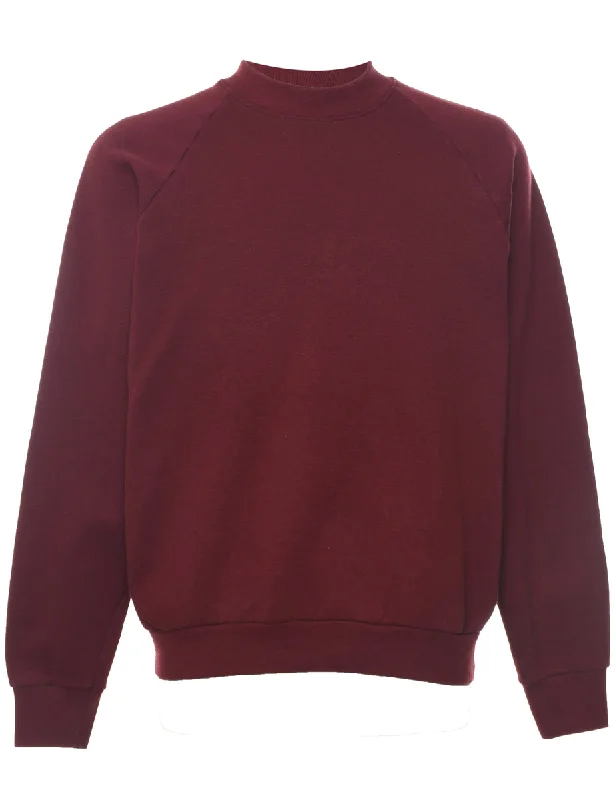 Maroon Plain Sweatshirt - L