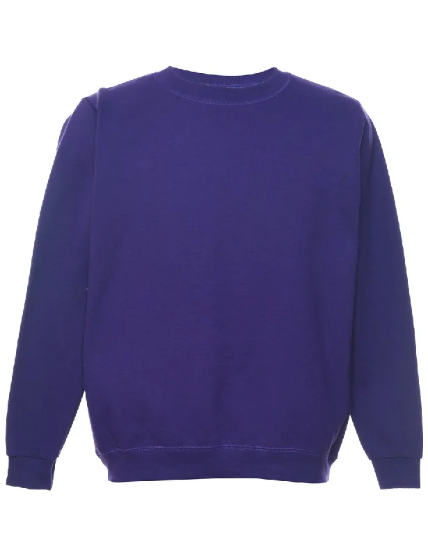 Purple Plain Sweatshirt - M