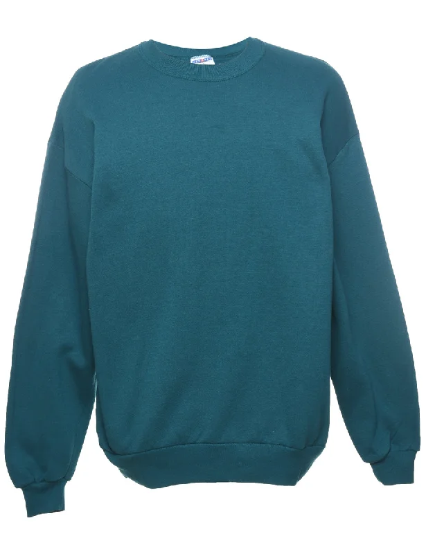 Teal Plain Sweatshirt - XL