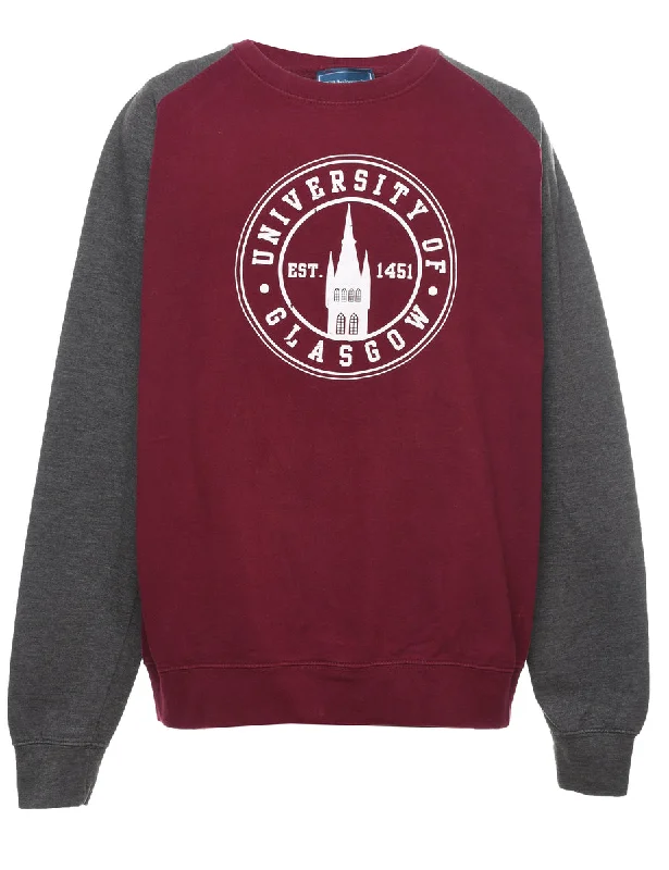 University Of Glasgow Printed Sweatshirt - XL