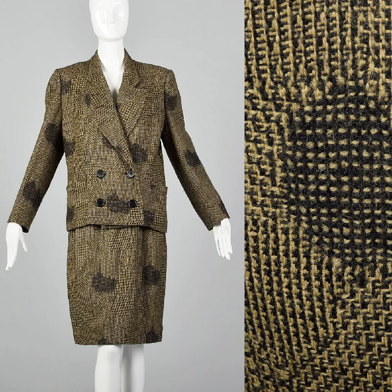 1980s Dorothee Bis Tweed Skirt Suit with Oversized Jacket