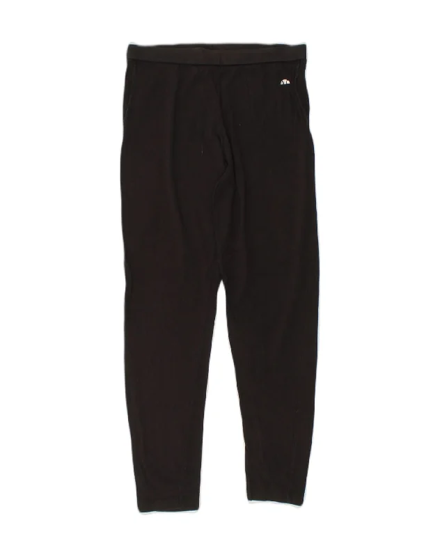 ELLESSE Womens Leggings Large Black Cotton Fashionable Full-Length Active Leggings
