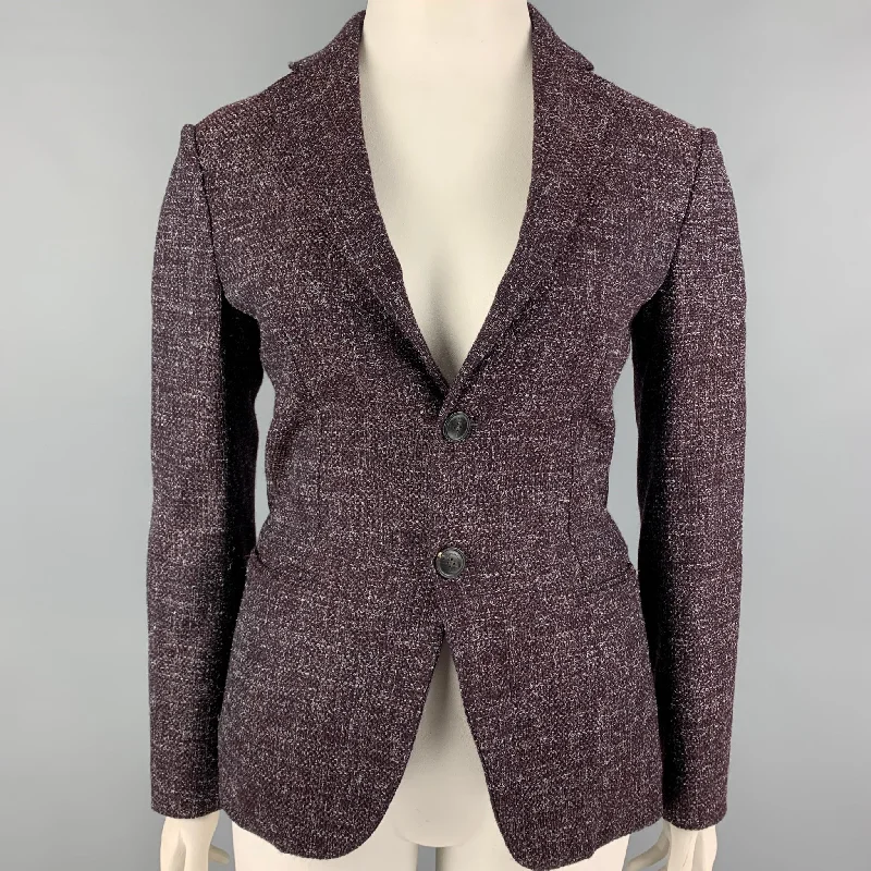 EMPORIO ARMANI Size 10 Purple Grey Heather Jacket Blazer