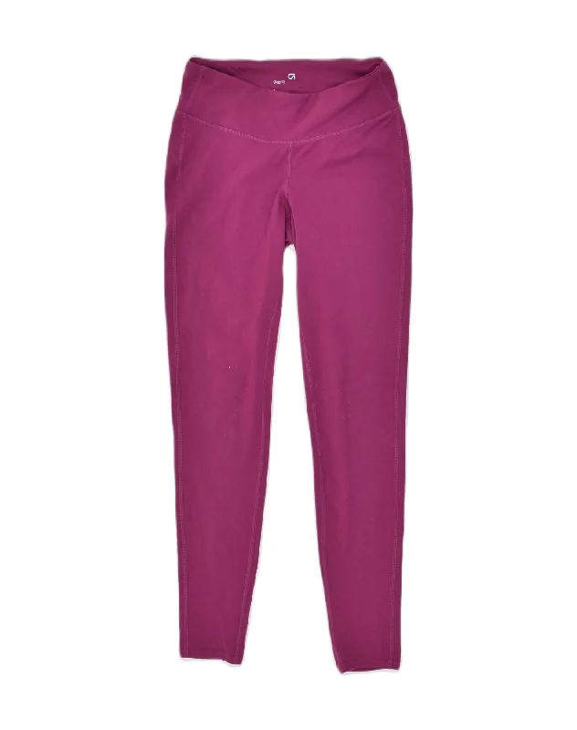 GAP Womens Leggings Small Pink Polyester Stylish Side-Stripe Leggings