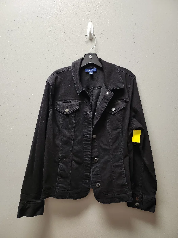 Jacket Denim By Charter Club In Black, Size: Xl